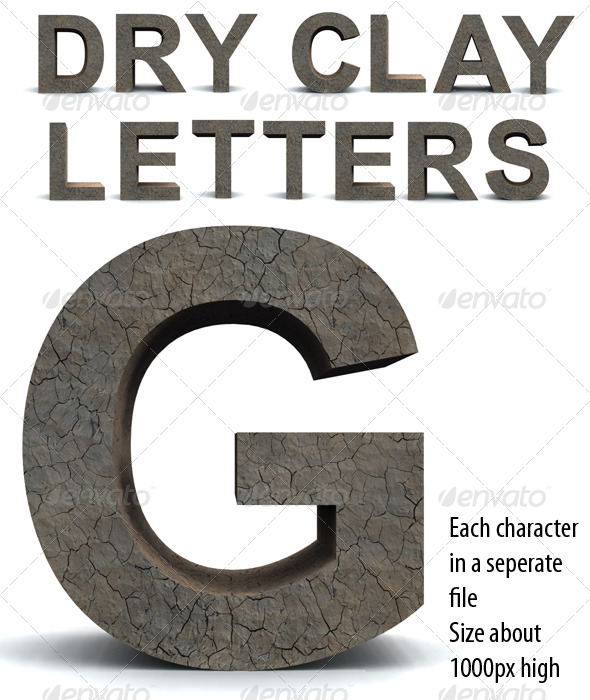 Dry Clay Letters - Miscellaneous Backgrounds