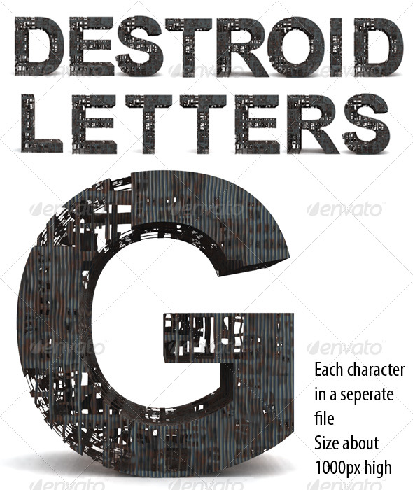 Destroid Letters - Miscellaneous Backgrounds