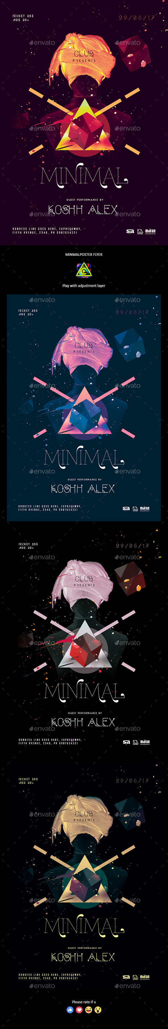 Minimal Poster / Flyer - Clubs & Parties Events