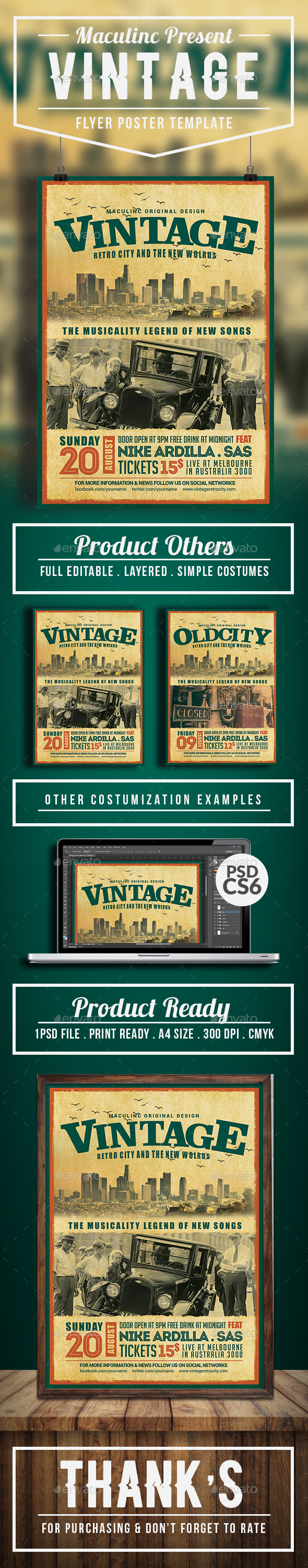Vintage Flyer/Poster Vol.8 - Concerts Events