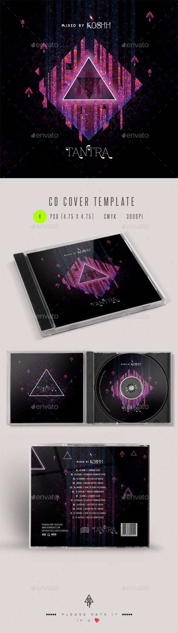 Tantra - CD Cover Template - CD & DVD Artwork Print Templates