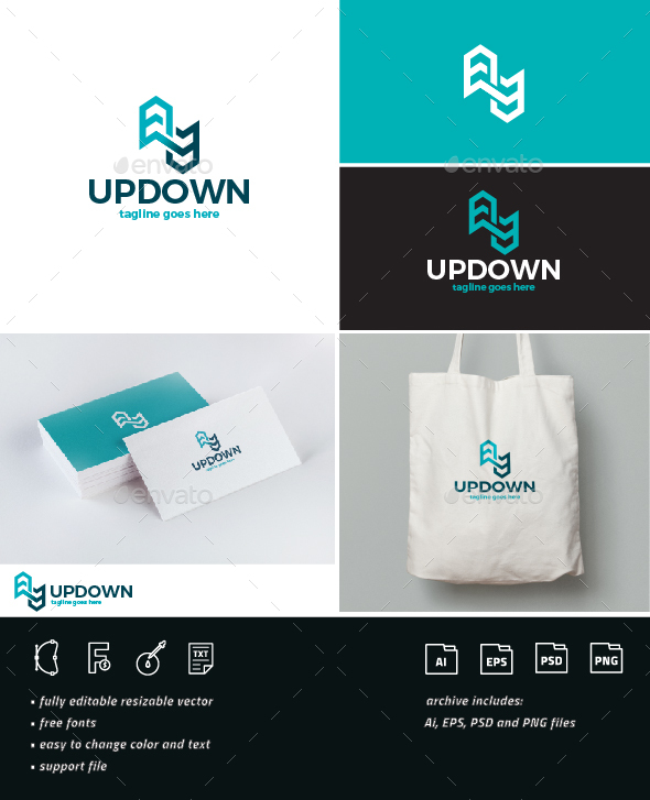Up Down Logo - Symbols Logo Templates