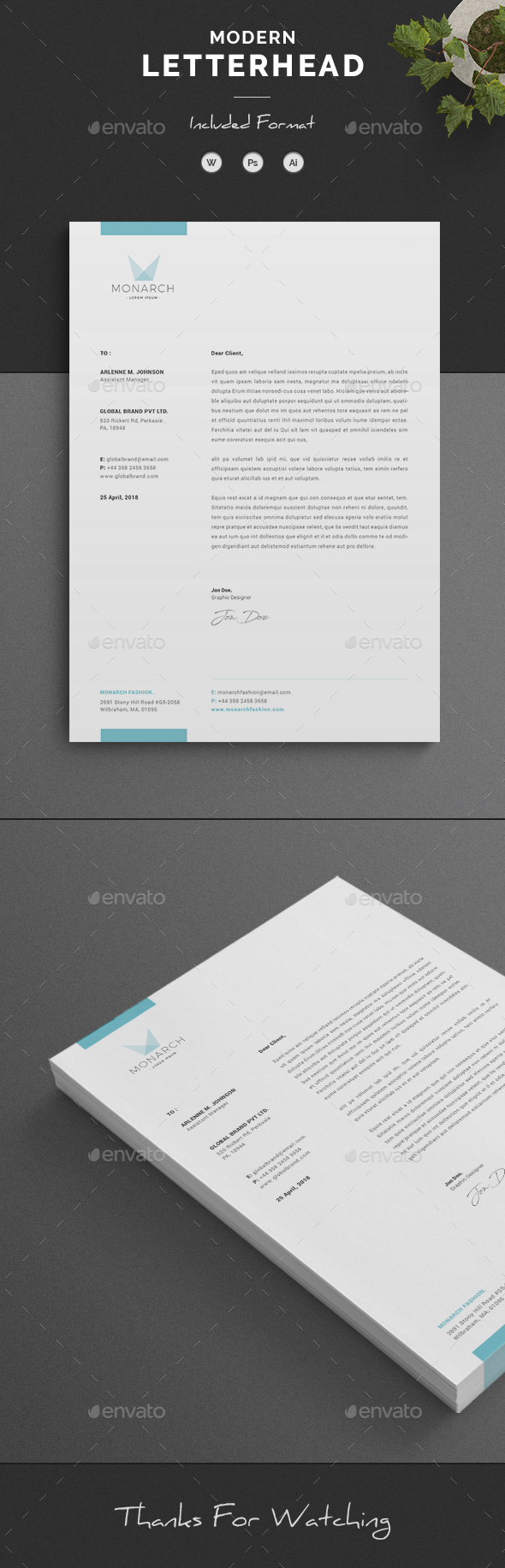 Letterhead - Stationery Print Templates