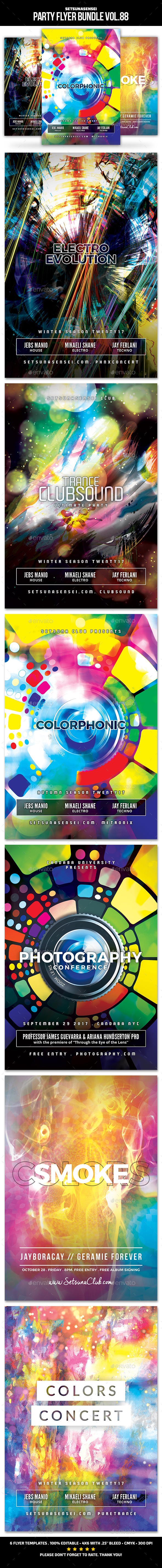 Party Flyer Bundle Vol.88 - Clubs & Parties Events