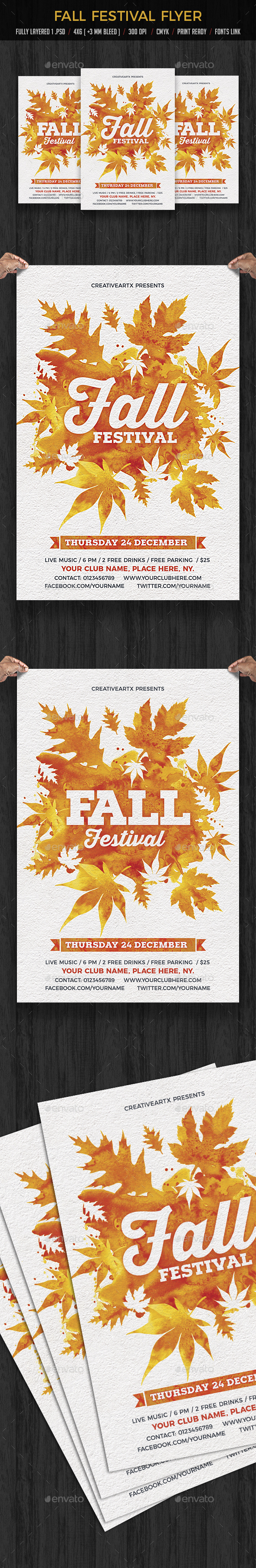 Fall / Autumn Festival Flyer - Events Flyers