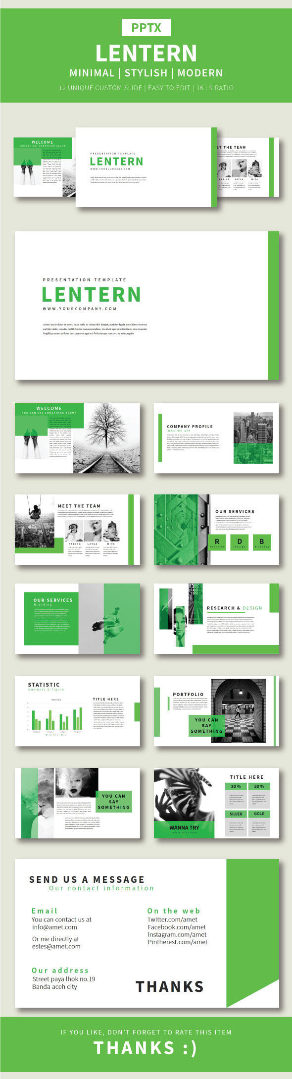 Lentern Pptx Template - Business PowerPoint Templates