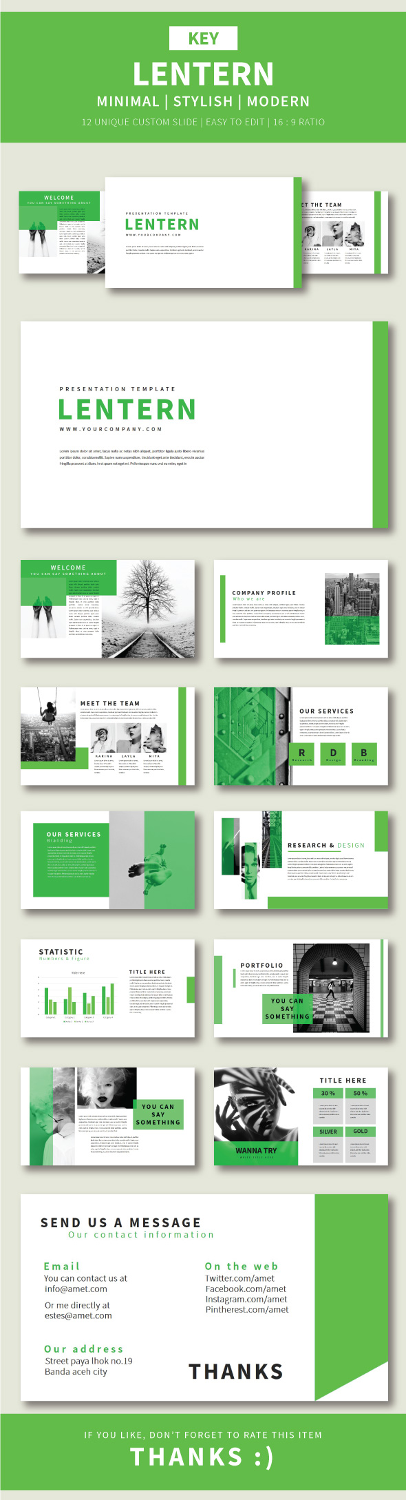Lentern Keynote Template - Business Keynote Templates