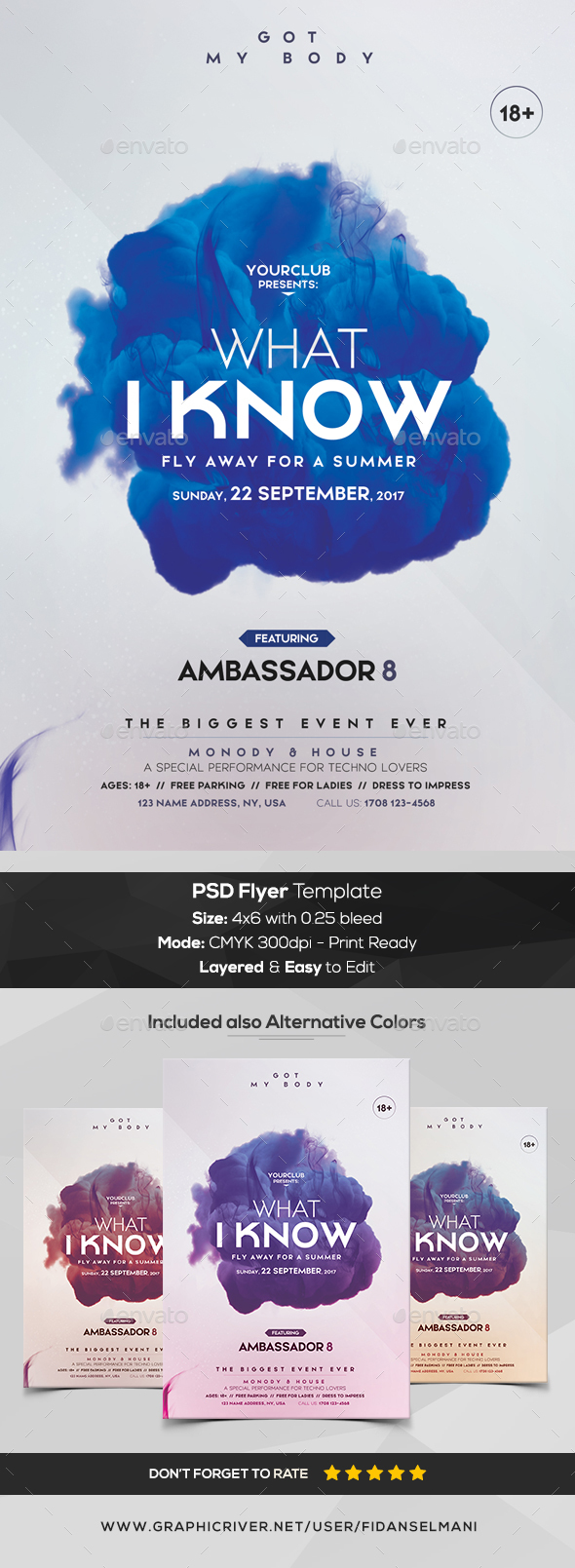 Alternative Minimal - PSD Flyer Template - Flyers Print Templates