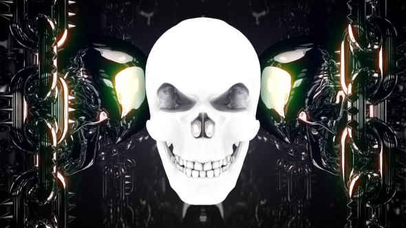 Gloving Metal Skull Loop