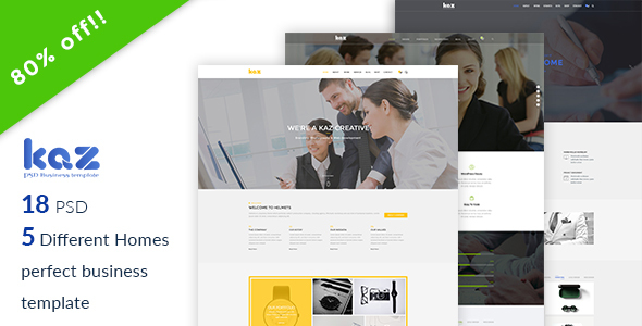 Kaz Business PSD Template - Business Corporate