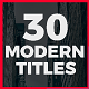 30 Modern Titles - VideoHive Item for Sale