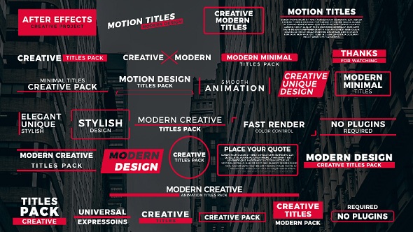 30 Modern Titles - VideoHive 20543577