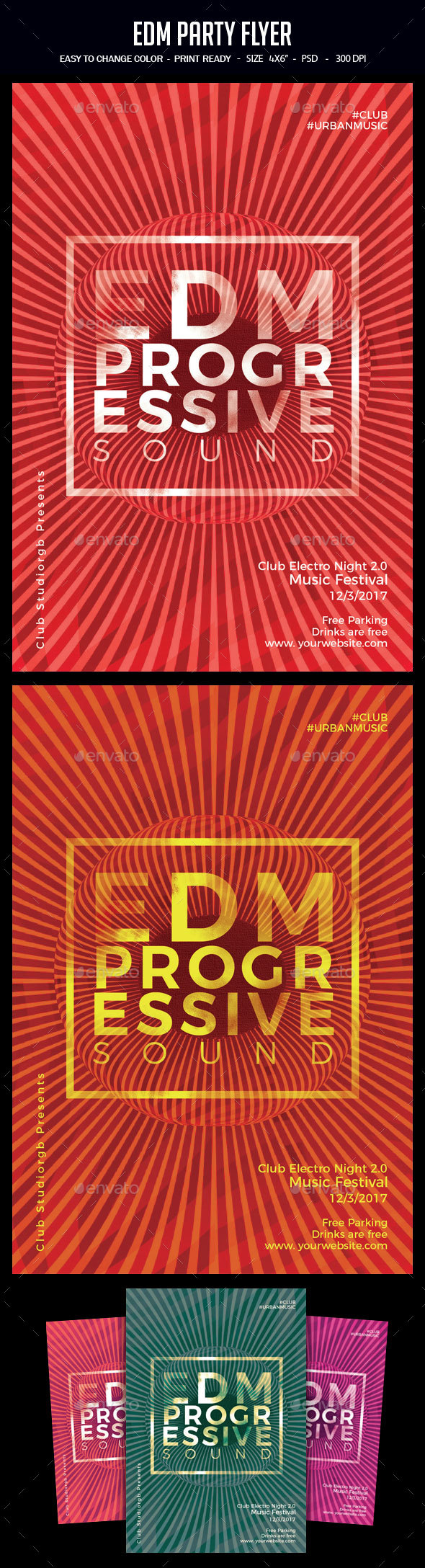 EDM Party Flyer - Clubs & Parties Events