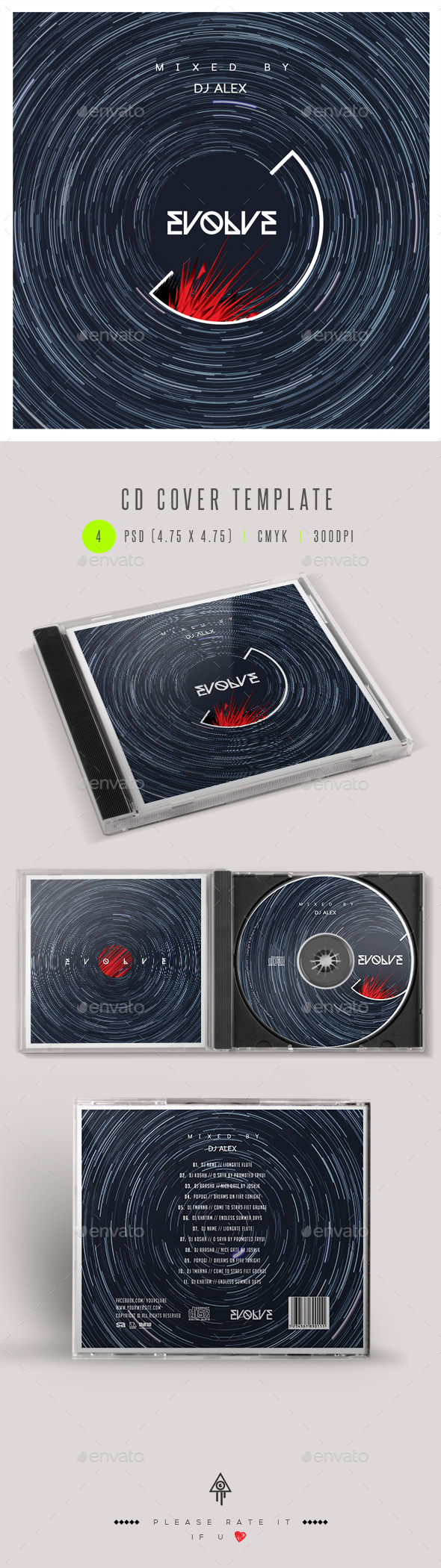Evolve - CD Cover Artwork - CD & DVD Artwork Print Templates