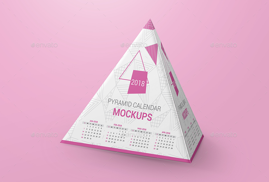 Download Pyramid Calendar Mockups by StreetD | GraphicRiver