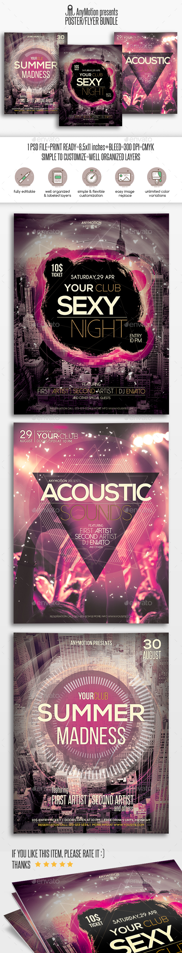 Flyer Bundle Vol.3 - Clubs & Parties Events
