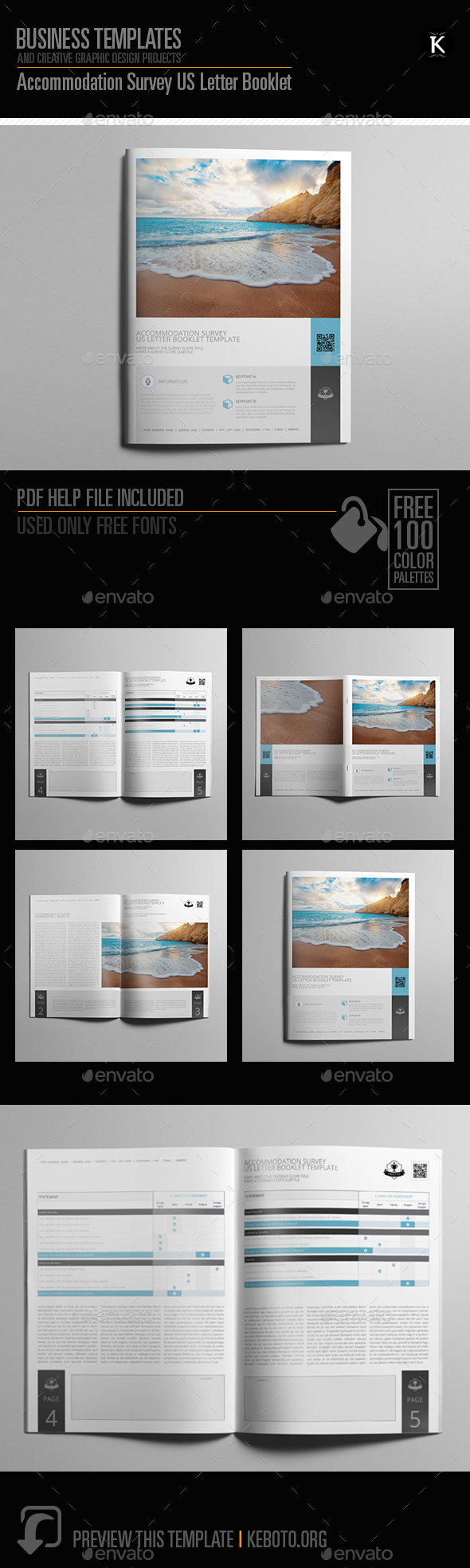 GraphicRiver Accommodation Survey US Letter Booklet 20545995