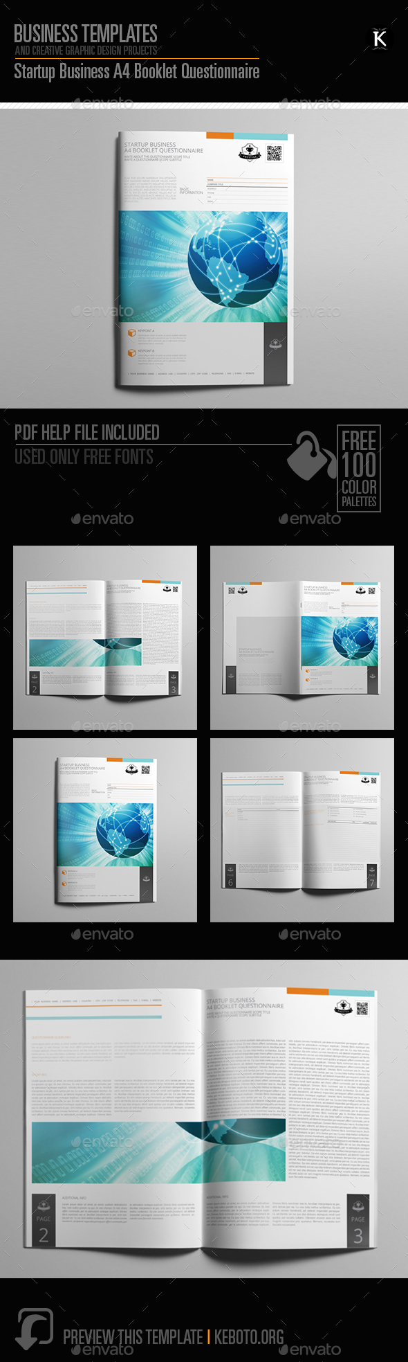 GraphicRiver Startup Business A4 Booklet Questionnaire 20547102