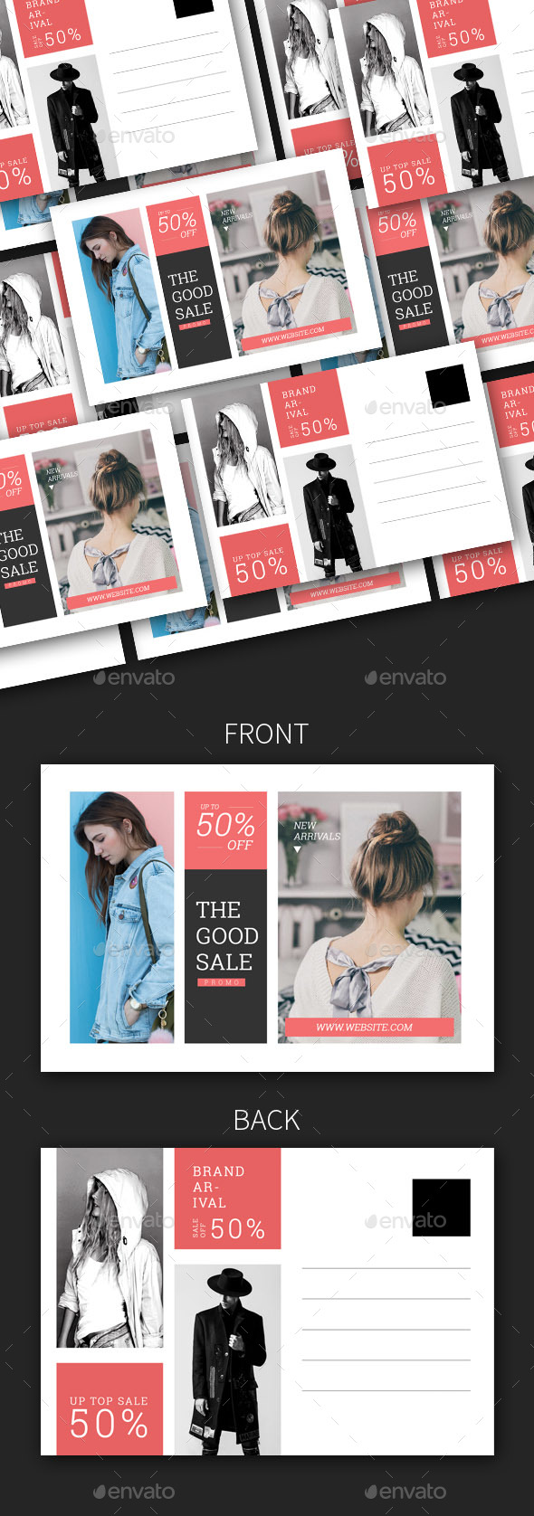 Fashion Sale Promotion Postcard - Cards & Invites Print Templates