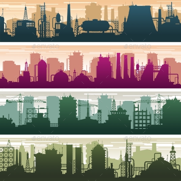 Modern Building of Gas and Oil Station - Buildings Objects