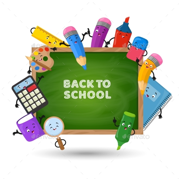 Back To School Vector Background - Backgrounds Decorative