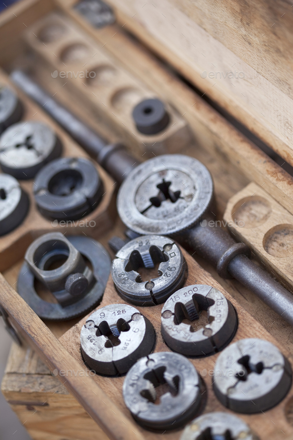 Hardware tools on a stall - Stock Photo - Images