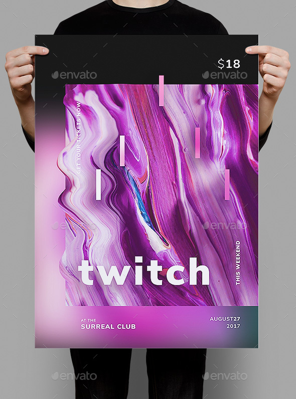 Twitch Flyer / Poster Template - Clubs & Parties Events