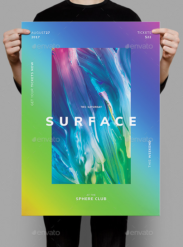 Surface Flyer / Poster Template - Clubs & Parties Events