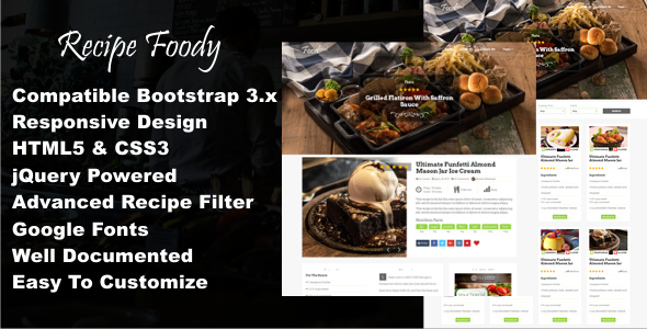 ThemeForest Recipe Foody Responsive Food Culinary and Recipe HTML Template 20216686 ThemeForest Recipe Foody Responsive Food Culinary and Recipe HTML Template 20216686
