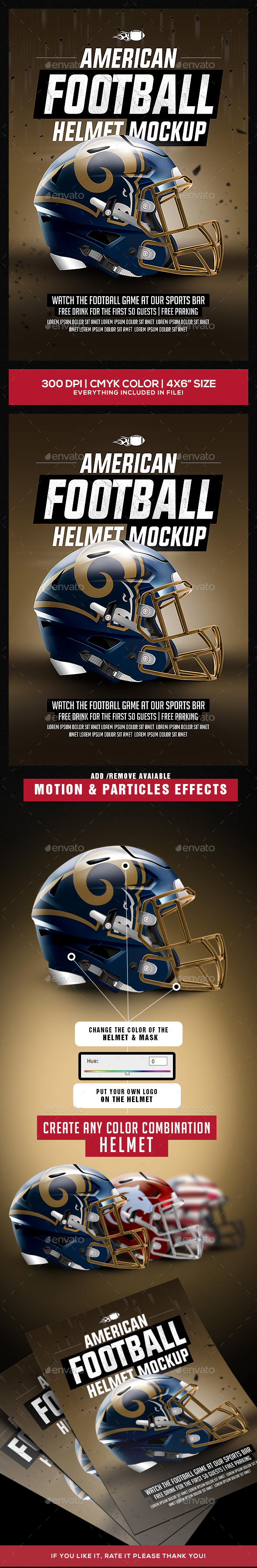 Football Helmet Mockup - Sports Events