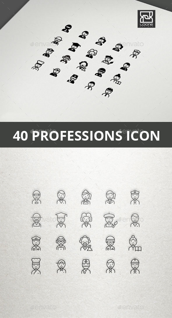Profession Icons - People Characters