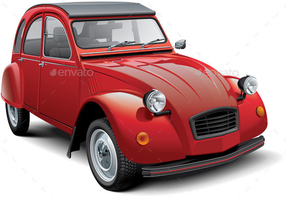 Vintage Economy Car - Man-made Objects Objects