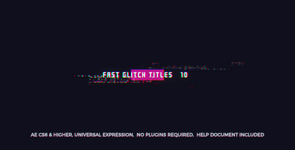 Fast Glitch Titles - VideoHive 20550021