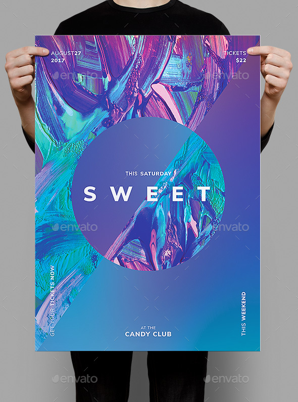 Sweet Flyer / Poster Template - Clubs & Parties Events