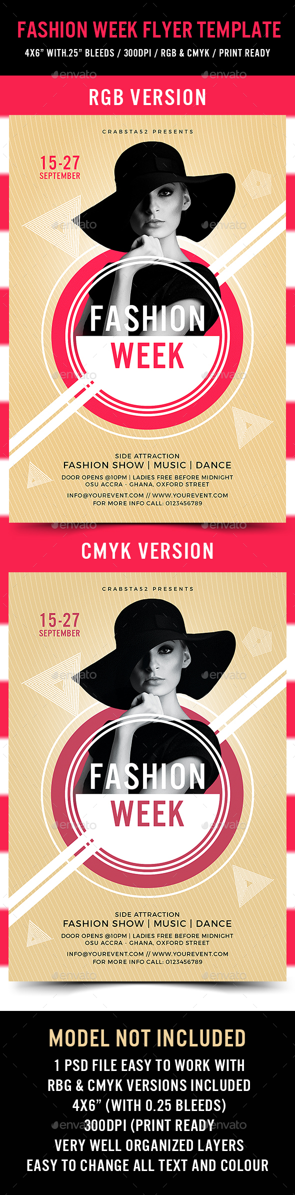 Fashion Week Flyer Template - Events Flyers