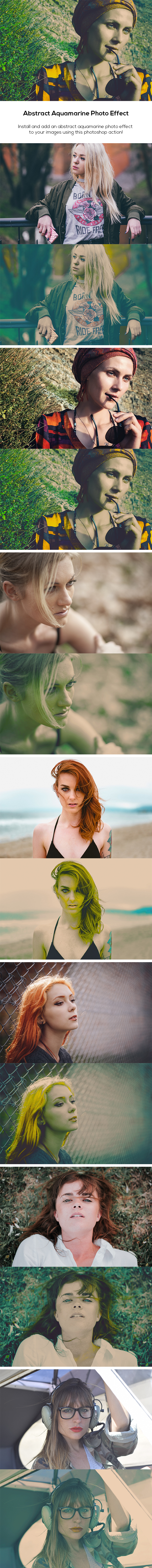 Abstract Aquamarine Effect - Photo Effects Actions