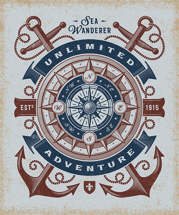 Vintage Unlimited Adventure Typography - Decorative Symbols Decorative