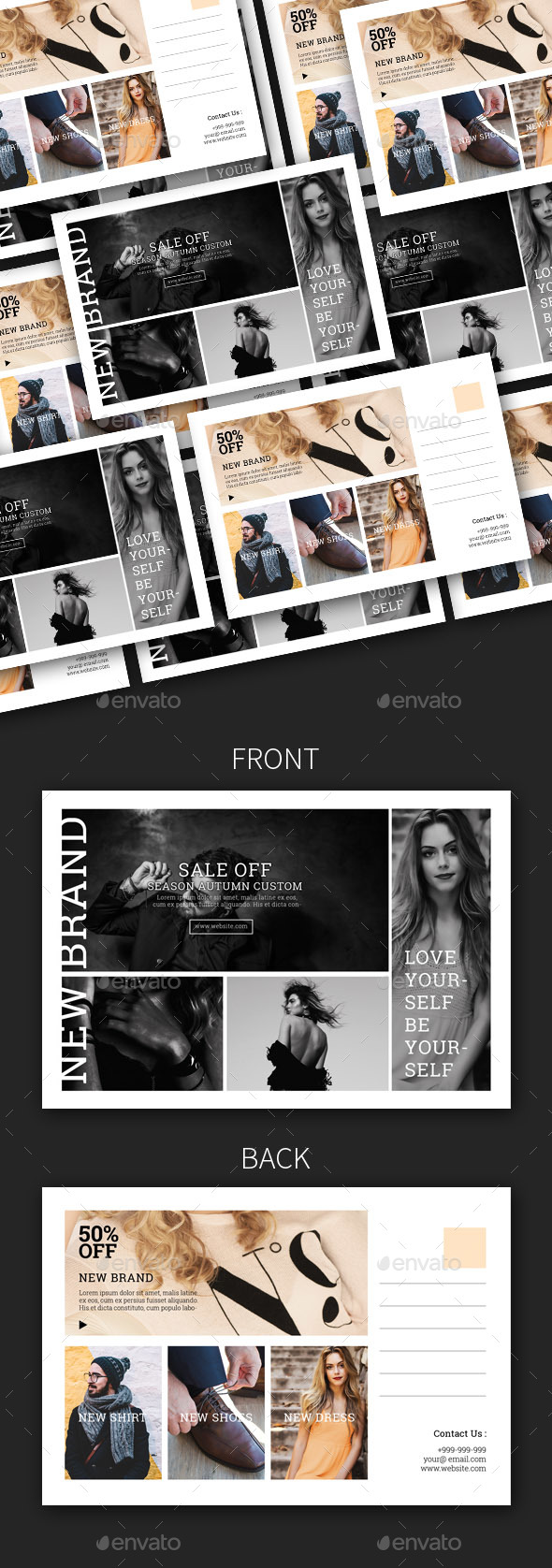 Fashion Sale Promotion Postcard - Cards & Invites Print Templates