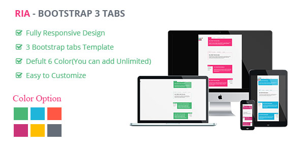 Ria - Bootstrap 3 Tabs Template