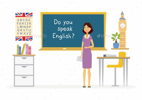English Teacher - Cartoon People Characters - People Characters