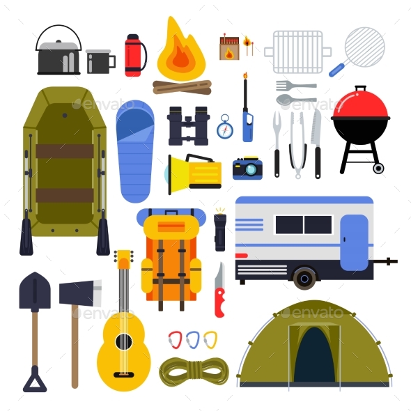 Camping Equipment for Travel Hiking Accessories - Man-made Objects Objects