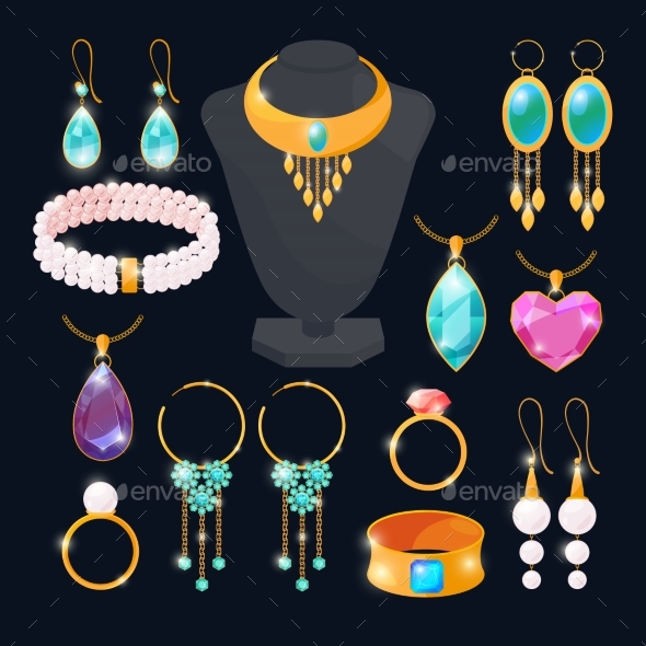 GraphicRiver Luxury Accessories for Jewelry Rings of Gold 20554403
