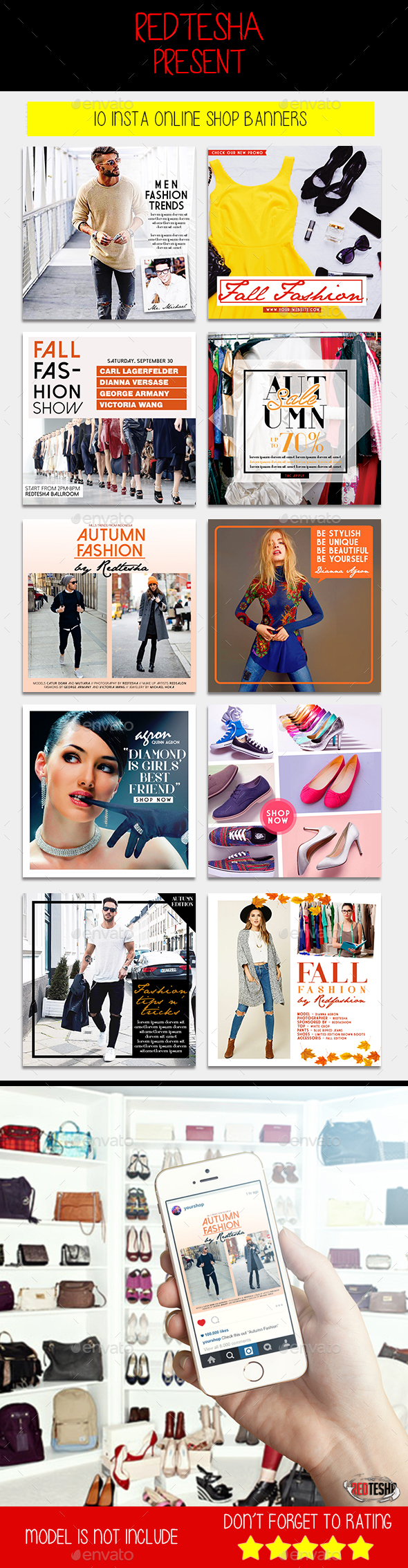 Instagram Fashion Banner #8 - Banners & Ads Web Elements