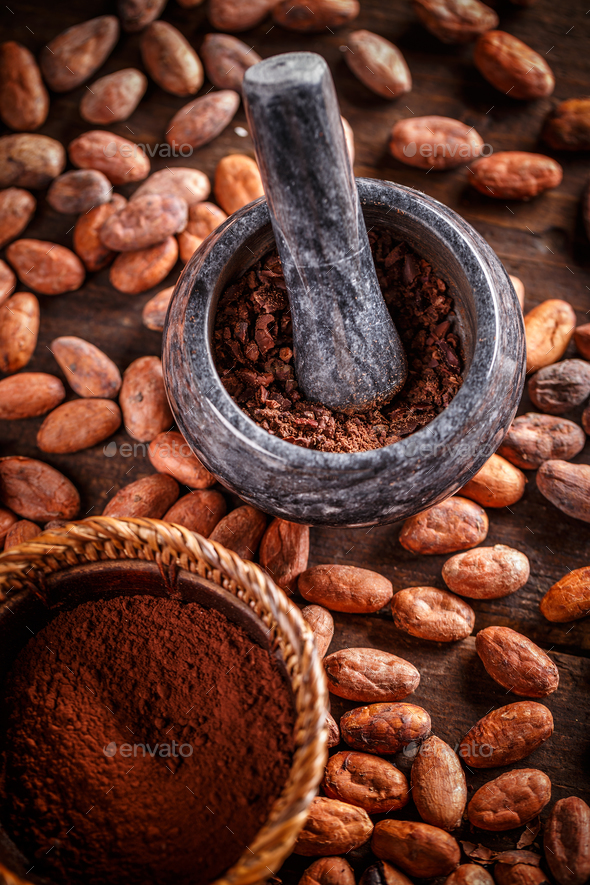 Ground cocoa beans Stock Photo by grafvision | PhotoDune