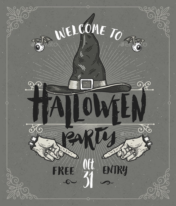 Halloween Poster or Greeting Card - Halloween Seasons/Holidays