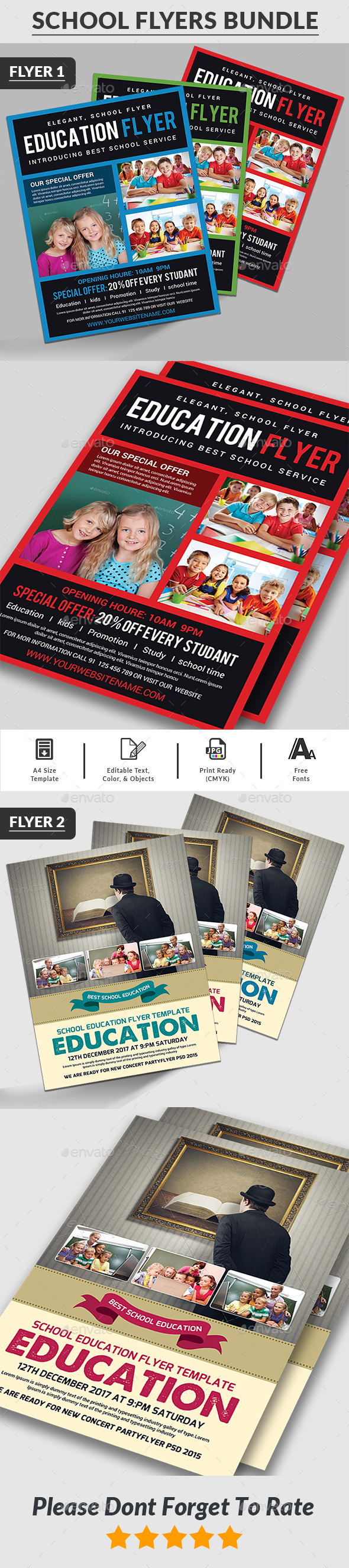 Education Flyers Bundle Templates - Corporate Flyers