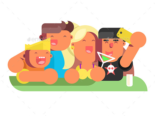 Group Friends in Nightclub - People Characters