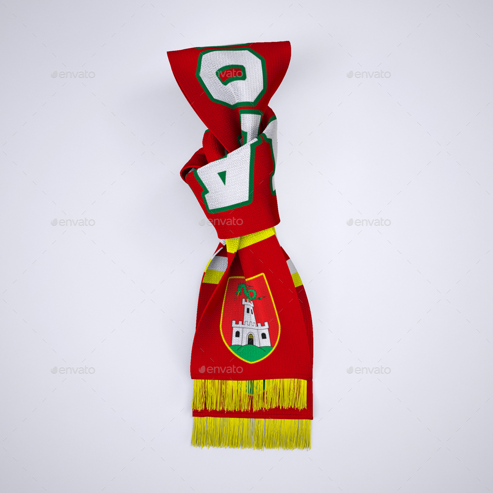 Download Soccer, Football Fan Scarf Mock-Up by Sanchi477 | GraphicRiver