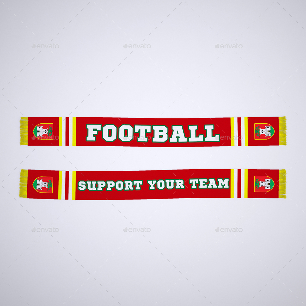 Download Soccer Football Fan Scarf Mock Up By Sanchi477 Graphicriver