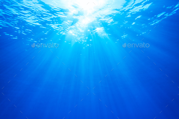 Real Ray of light from Underwater - Stock Photo - Images